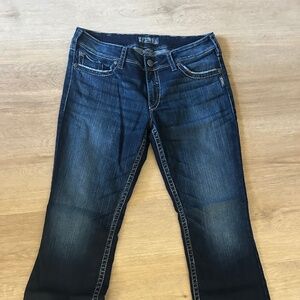 Women's Silver Suki Bootcut Jeans Size 33x32